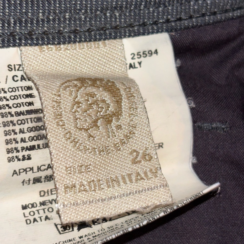 Diesel Nevy Slim Straight Stretch Jeans Low Dark Wash 26x30 Italy (2009) Women's - Picture 3 of 13